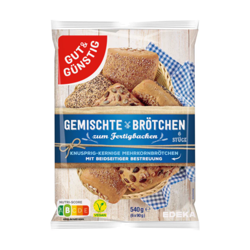 GUT&GÜNSTIG gemischte Brötchen 6ST 540g