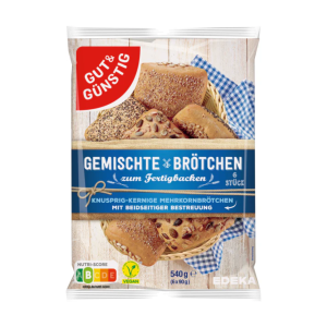 GUT&GÜNSTIG gemischte Brötchen 6ST 540g