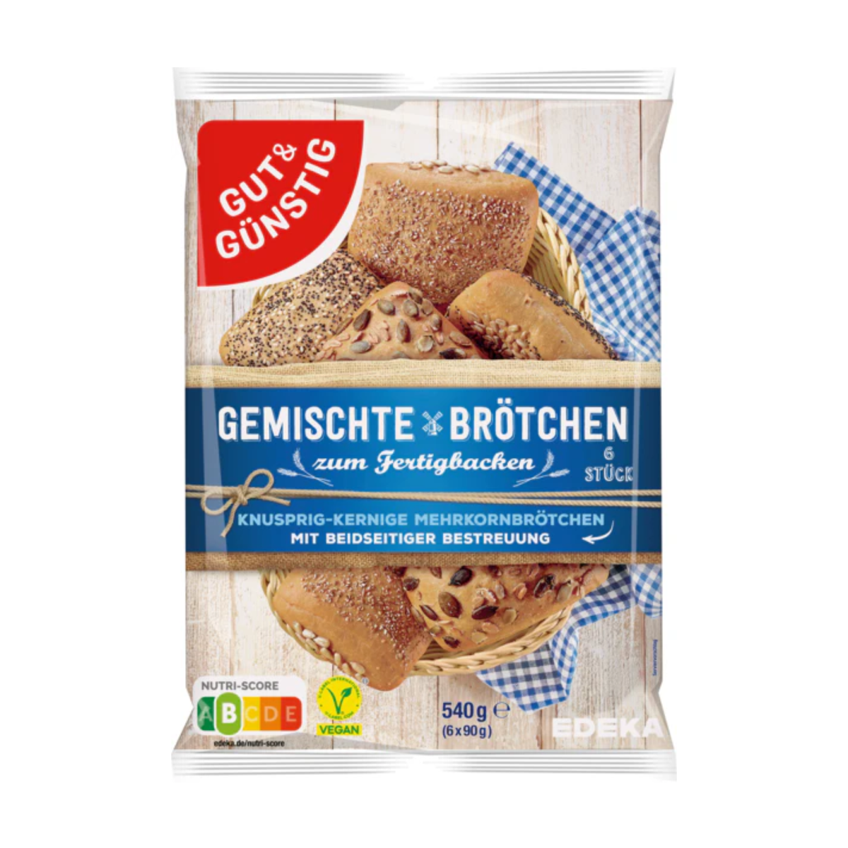 GUT&GÜNSTIG gemischte Brötchen 6ST 540g