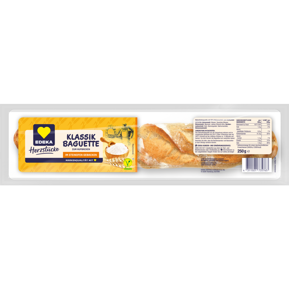 EDEKA Herzstücke Steinofenbaguette 250g