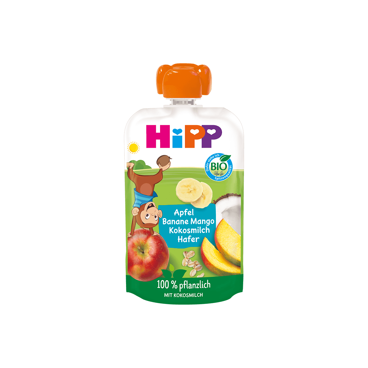 Bio Hipp Hippis Apfel Banane Mango Kokosmilch ab 1+ 100g