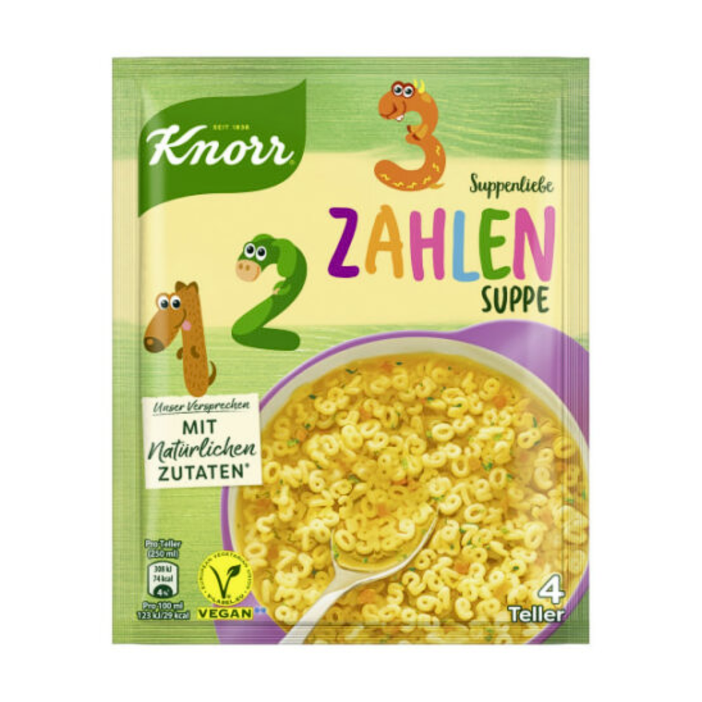 Knorr Suppenliebe Zahlen Suppe für 1l 84g
