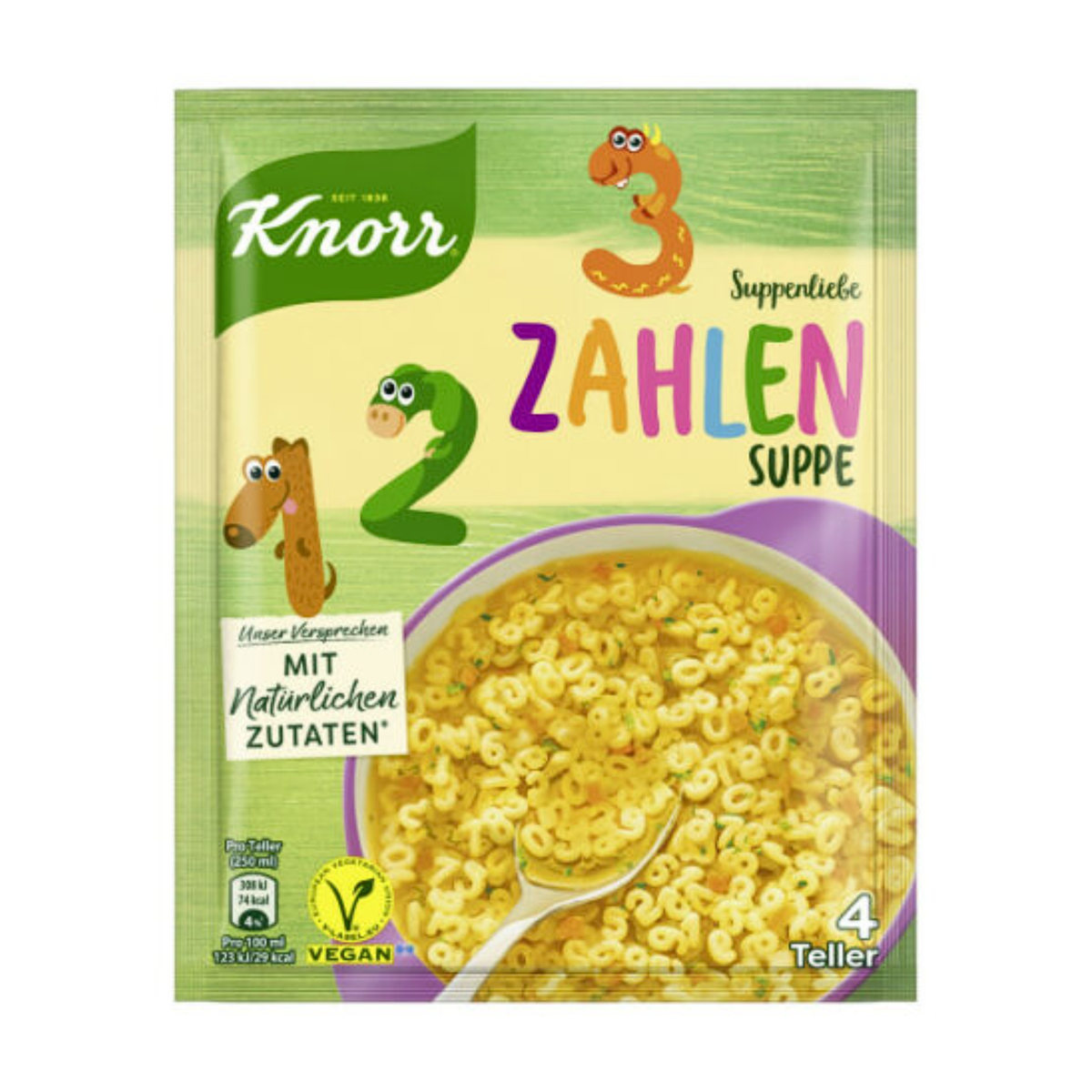 Knorr Suppenliebe Zahlen Suppe für 1l 84g