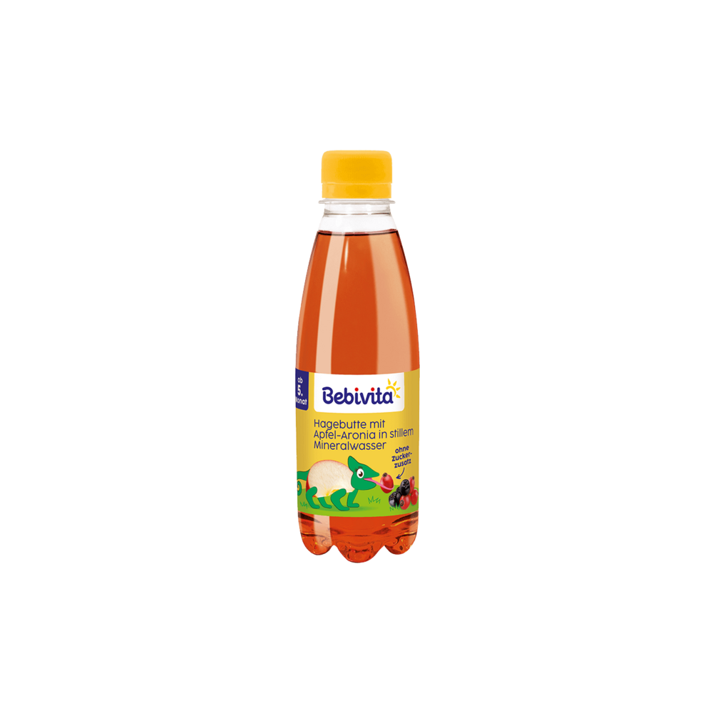 Bio Bebivita Hagebutte mit Apfel-Aronia in stillem Mineralwasser ab dem 5.Monat 0,5l DPG
