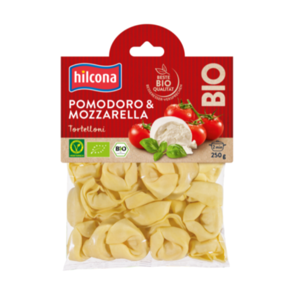Bio Hilcona Tortelloni Pomodoro-Mozzarella 250g