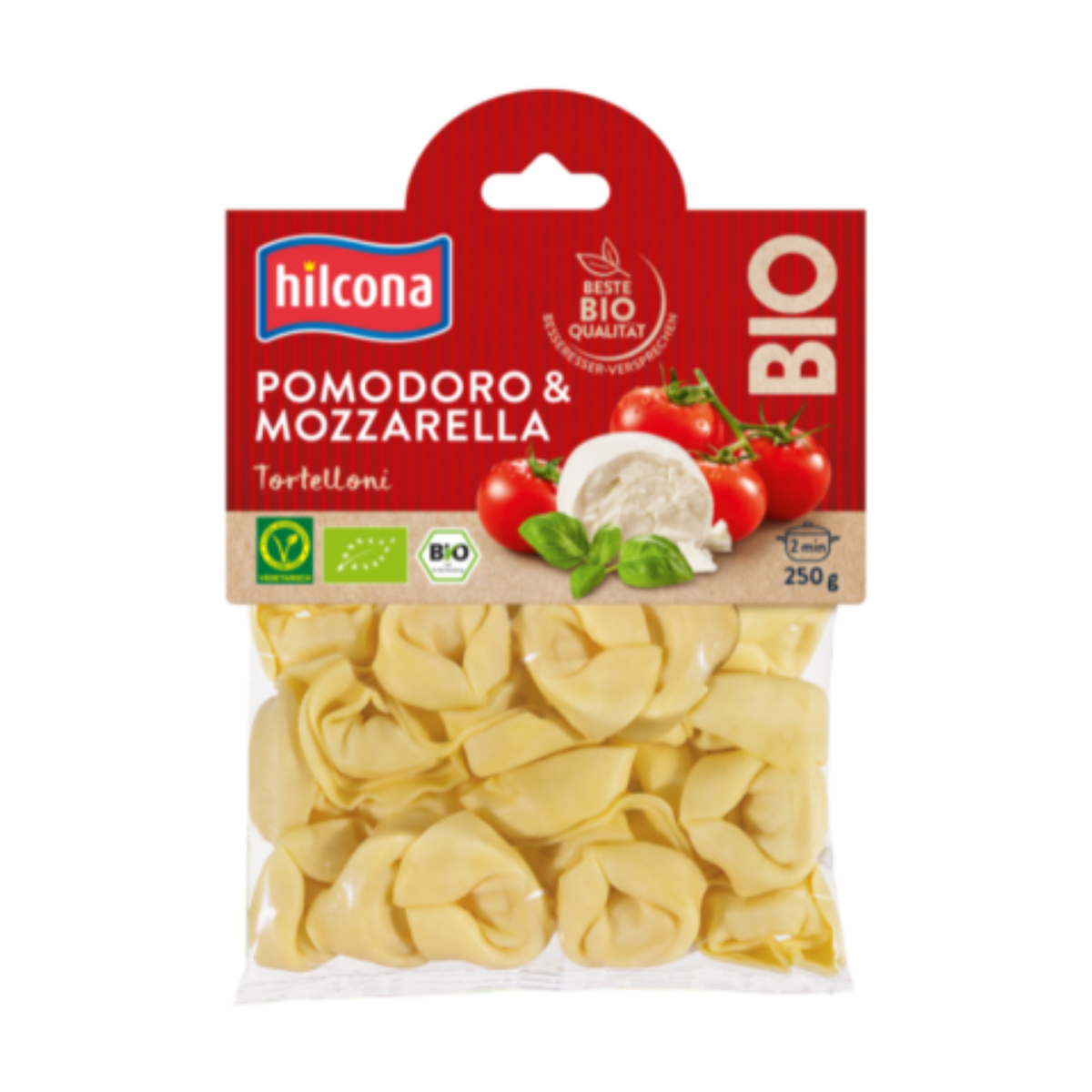 Bio Hilcona Tortelloni Pomodoro-Mozzarella 250g