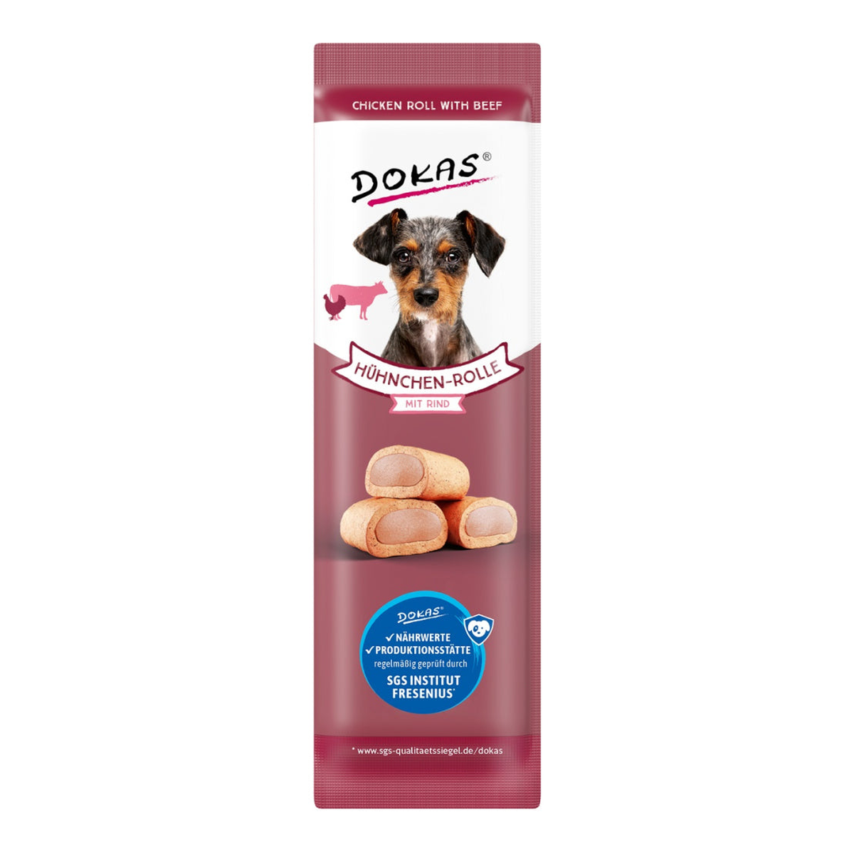 Dokas Hühnchen-Rolle mit Rind 10g