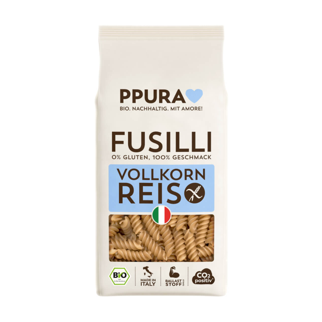 Bio Ppura Fusilli aus Vollkornreis glutenfrei 400g