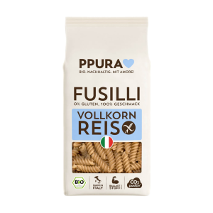 Bio Ppura Fusilli aus Vollkornreis glutenfrei 400g