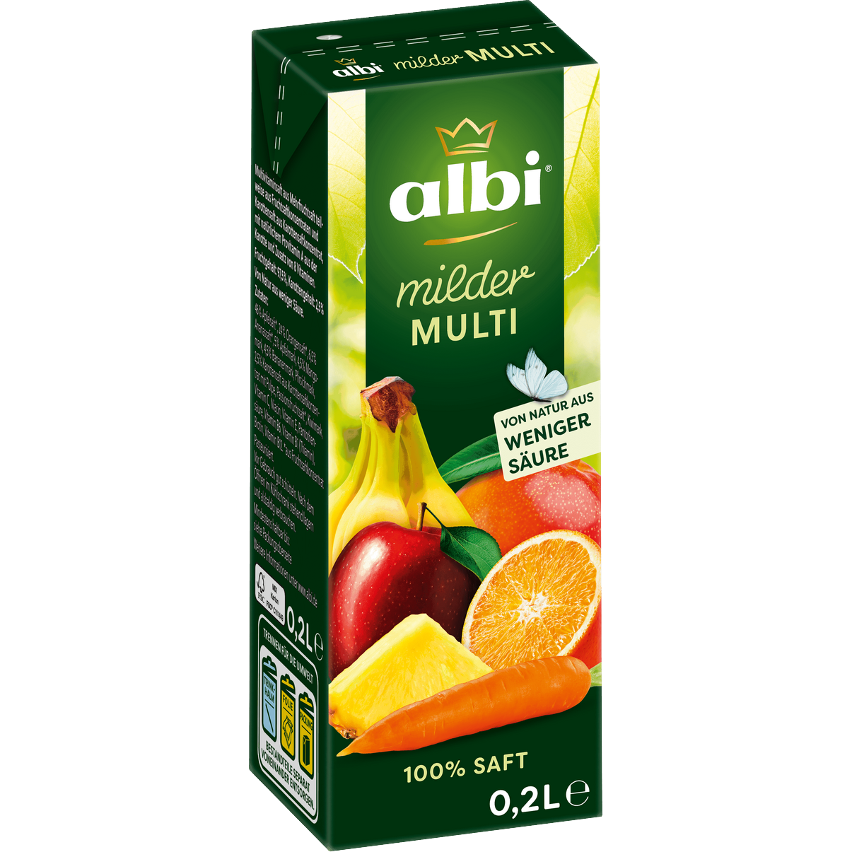 Albi Milder Multivitaminsaft 0,2l EW