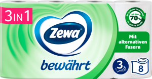 Zewa Bewährt Toilettenpapier weiß 3-lagig 8x150BL