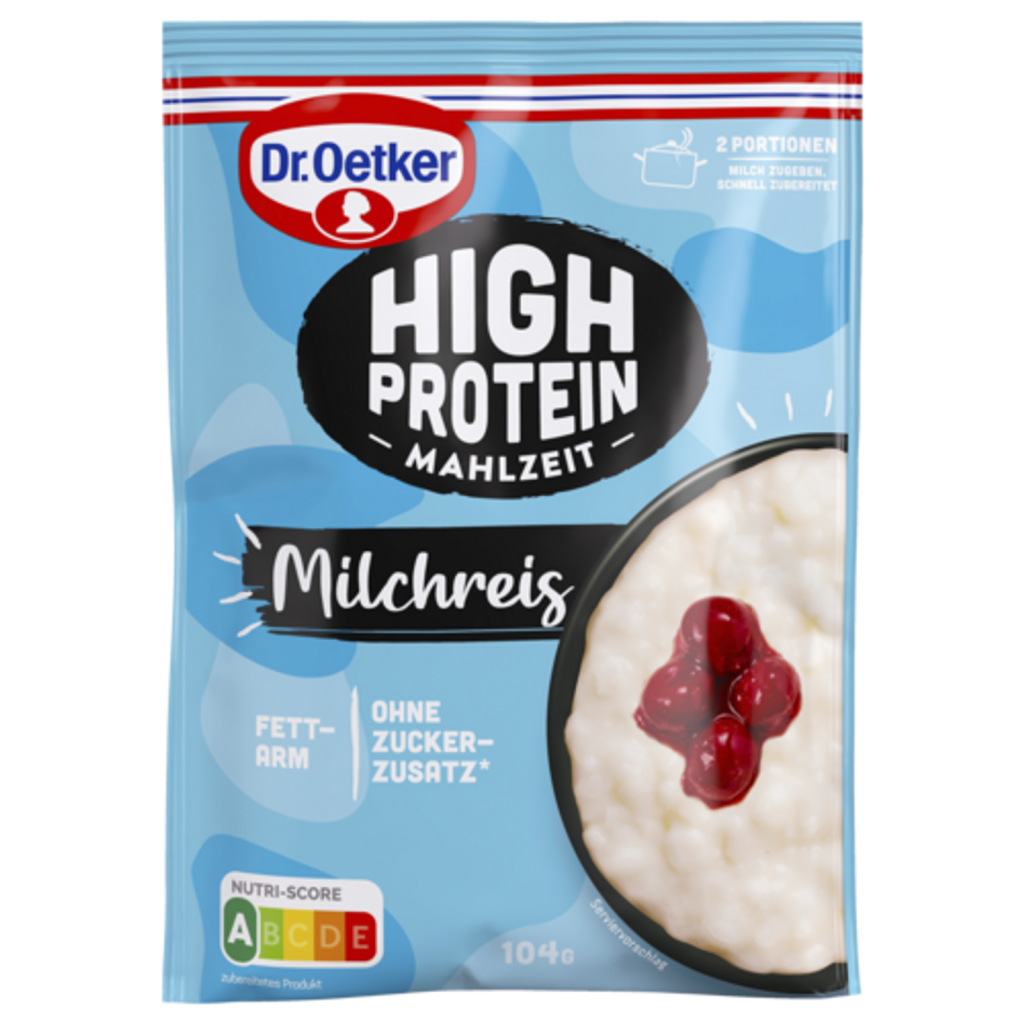 Dr.Oetker высокобелковый молочный рис, 400ml 104g