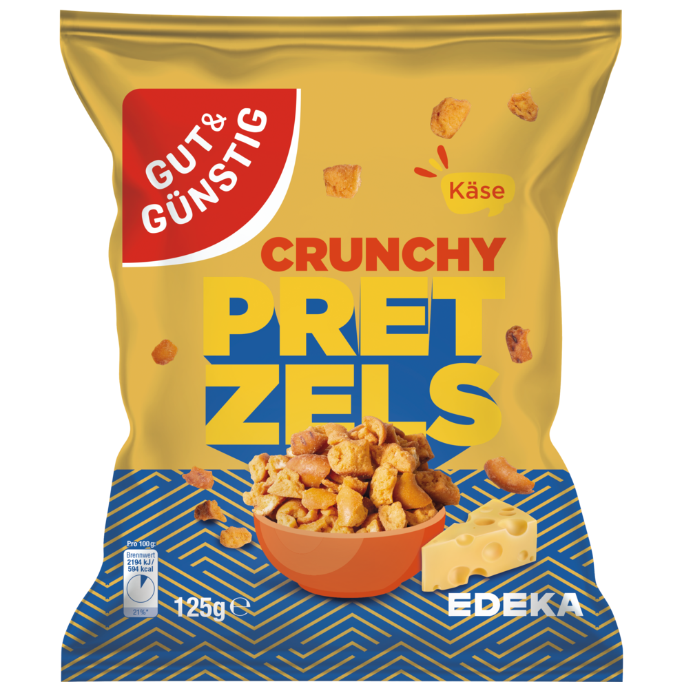 GUT&GÜNSTIG Crunchy Pretzel Cheddar Cheese 125g