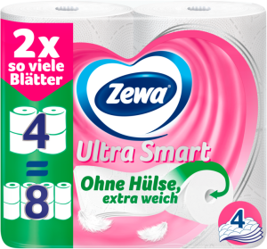 Zewa Ultra Smart Toilettenpapier weiß 4-lagig 4x280BL