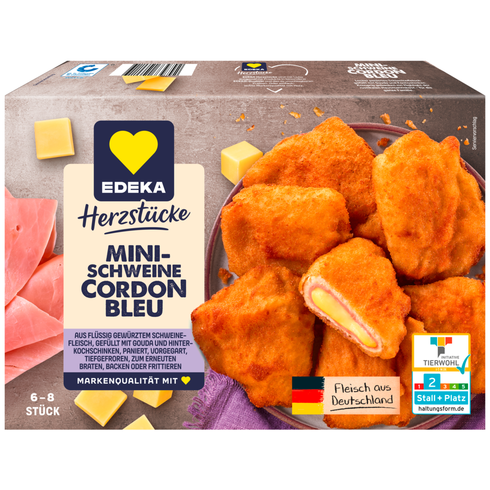 EDEKA Herzstücke Mini Cordon Bleu vom Schwein 400g QS ITW