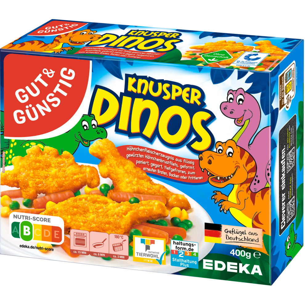 GUT&GÜNSTIG Knusperdinos 400g VLOG QS ITW