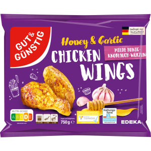 GUT&GÜNSTIG Chicken Wings Honey&Garlic vorgegart 750g VLOG QS ITW