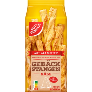 GUT&GÜNSTIG Gebäckstangen Käse 150g
