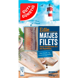 GUT&GÜNSTIG Edle Matjesfilets nach nordischer Art mit Rapsölfilm 256g
