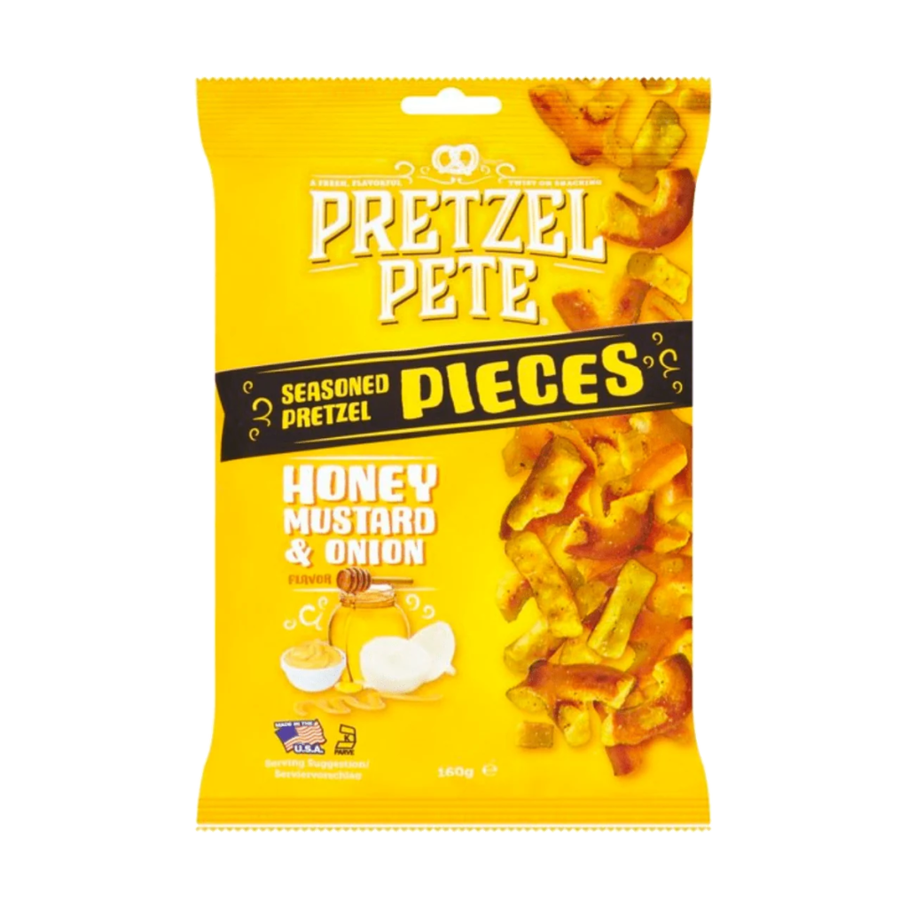 Pretzel Pete Seasoned Pretzel Pieces Honey Mustard and Onion 160g