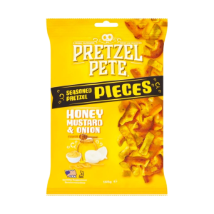 Pretzel Pete Seasoned Pretzel Pieces Honey Mustard and Onion 160g