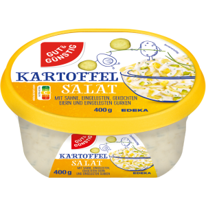 GUT&GÜNSTIG Kartoffelsalat mit Sahne, Ei und eingelegten Gurken 400g