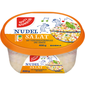 GUT&GÜNSTIG Nudelsalat mit Fleischsalat und Gemüse 400g