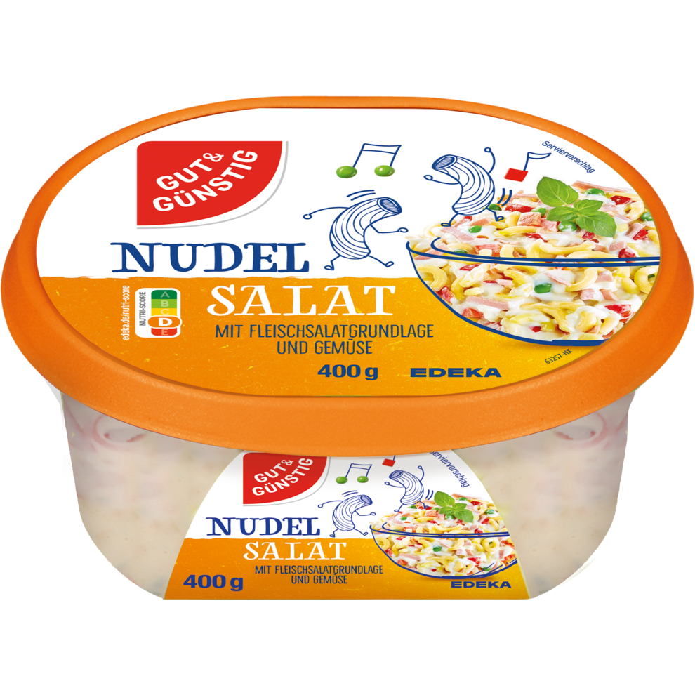 GUT&GÜNSTIG Nudelsalat mit Fleischsalat und Gemüse 400g