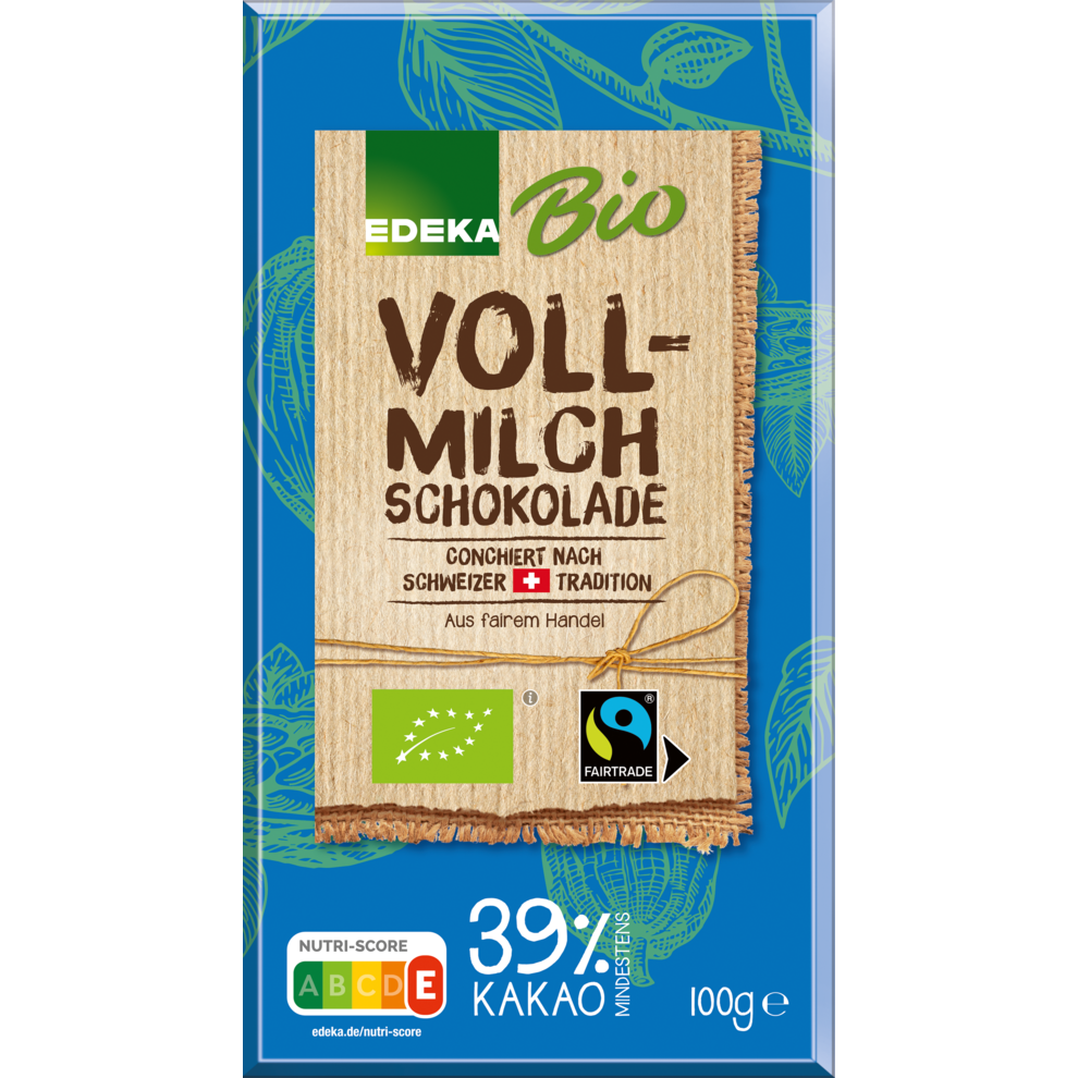 Bio EDEKA Vollmilchschokolade 39% Fairtrade 100g