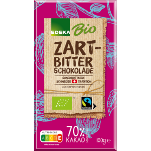 Bio EDEKA Zartbitterschokolade 70% Fairtrade 100g