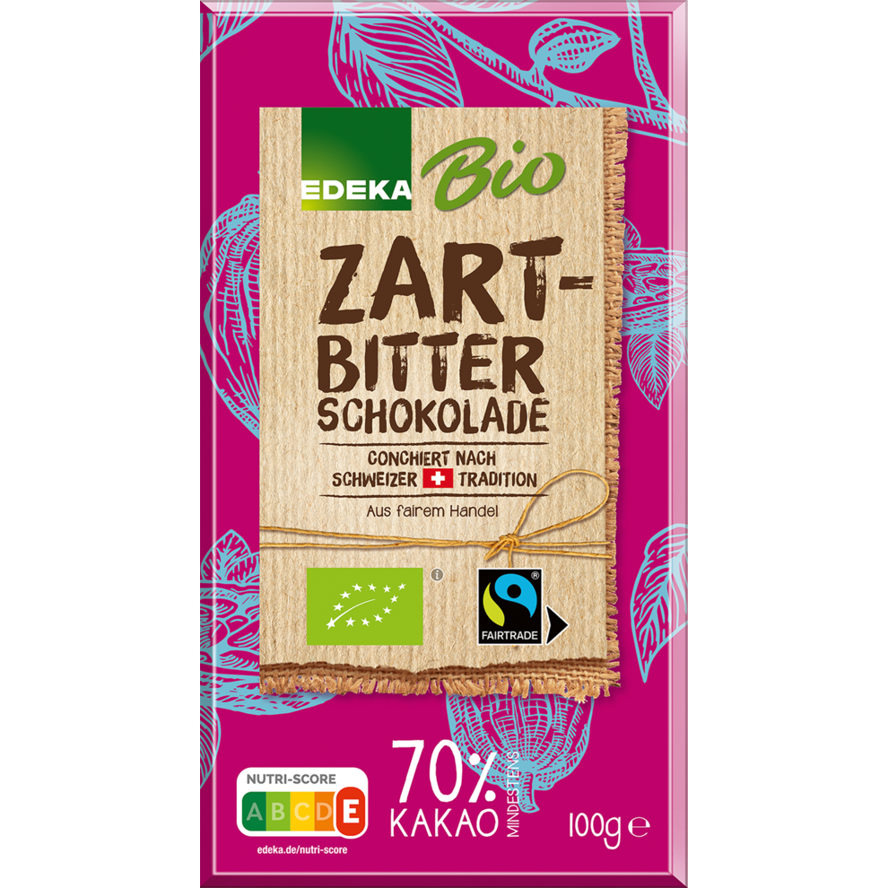 Bio EDEKA Zartbitterschokolade 70% Fairtrade 100g