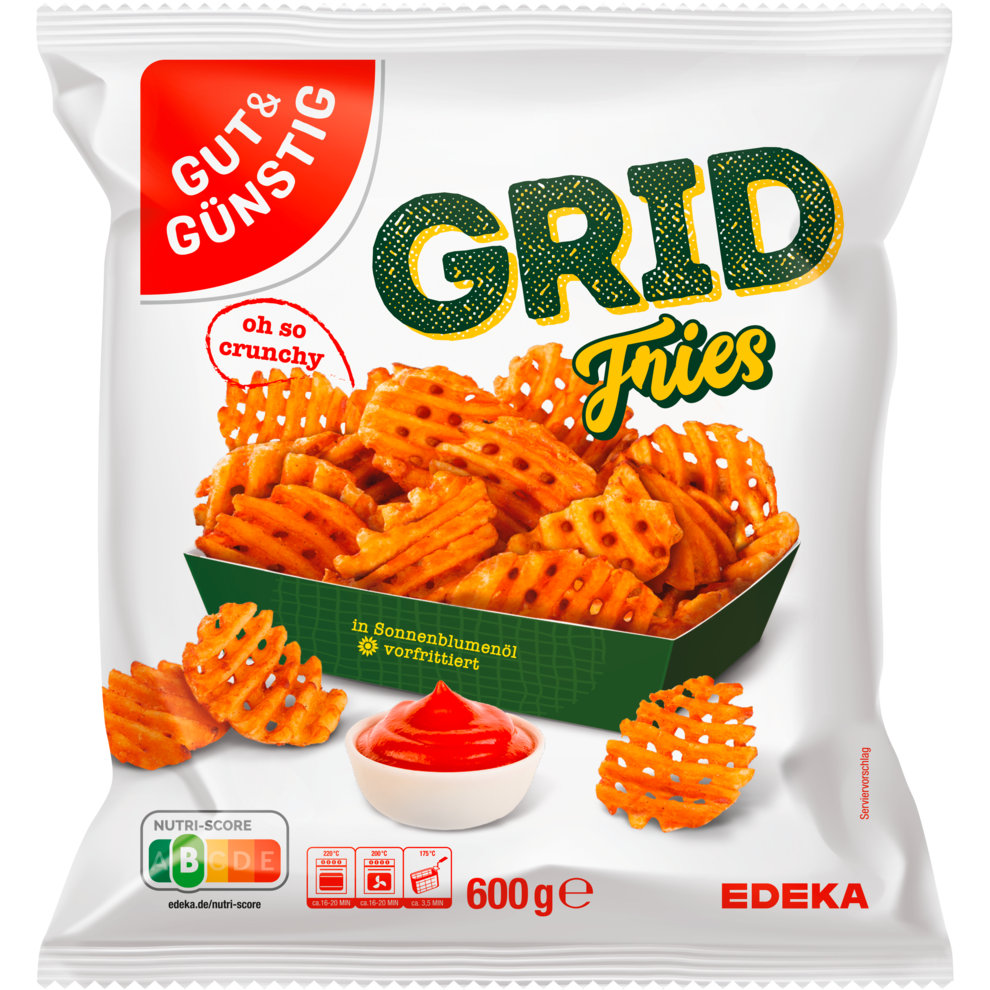 GUT&GÜNSTIG Grid Fries 600g
