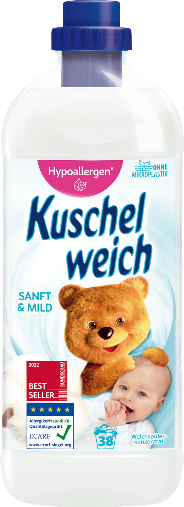 Kuschelweich Weichspüler Sanft&Mild 38WL 1l