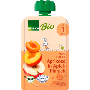 Demeter EDEKA Pouch Aprikose Apfel Pfirsich ab 1 Jahr 100g