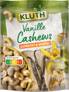 Kluth Vanille Cashews geröstet und gesalzen 100g