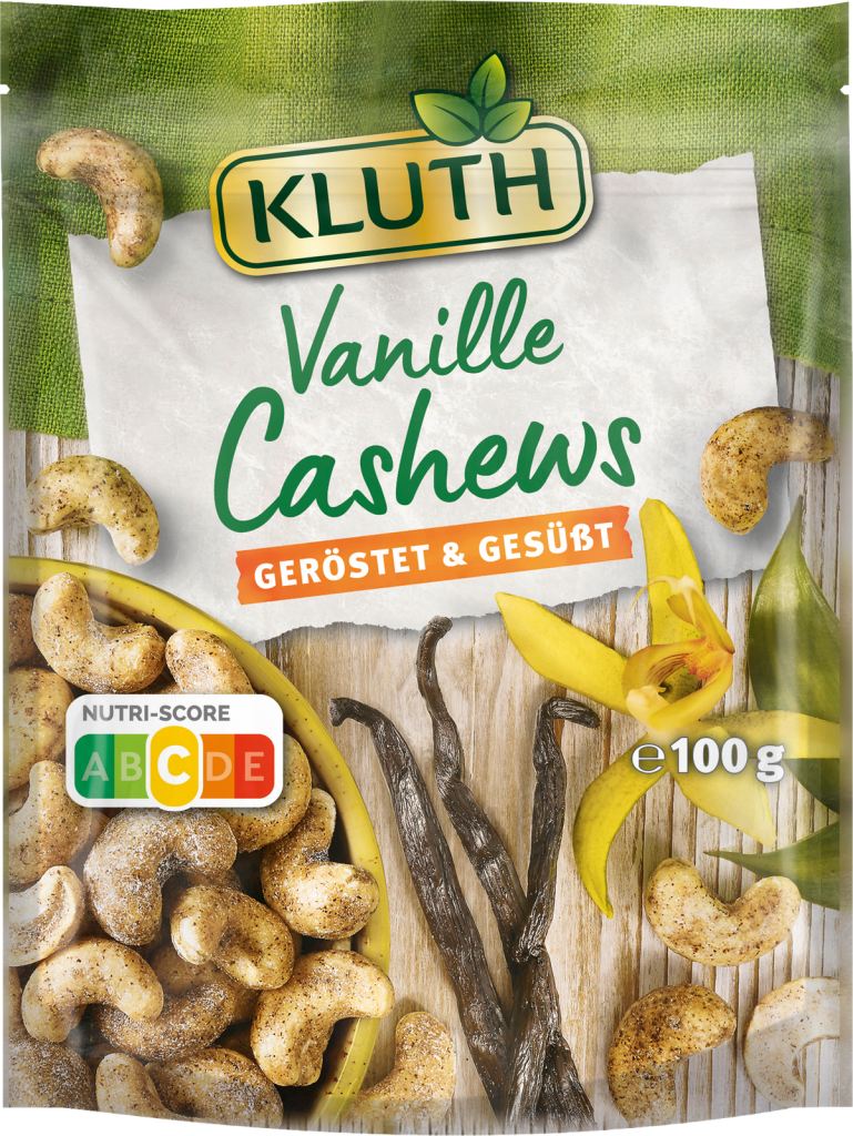 Kluth Vanille Cashews geröstet und gesalzen 100g