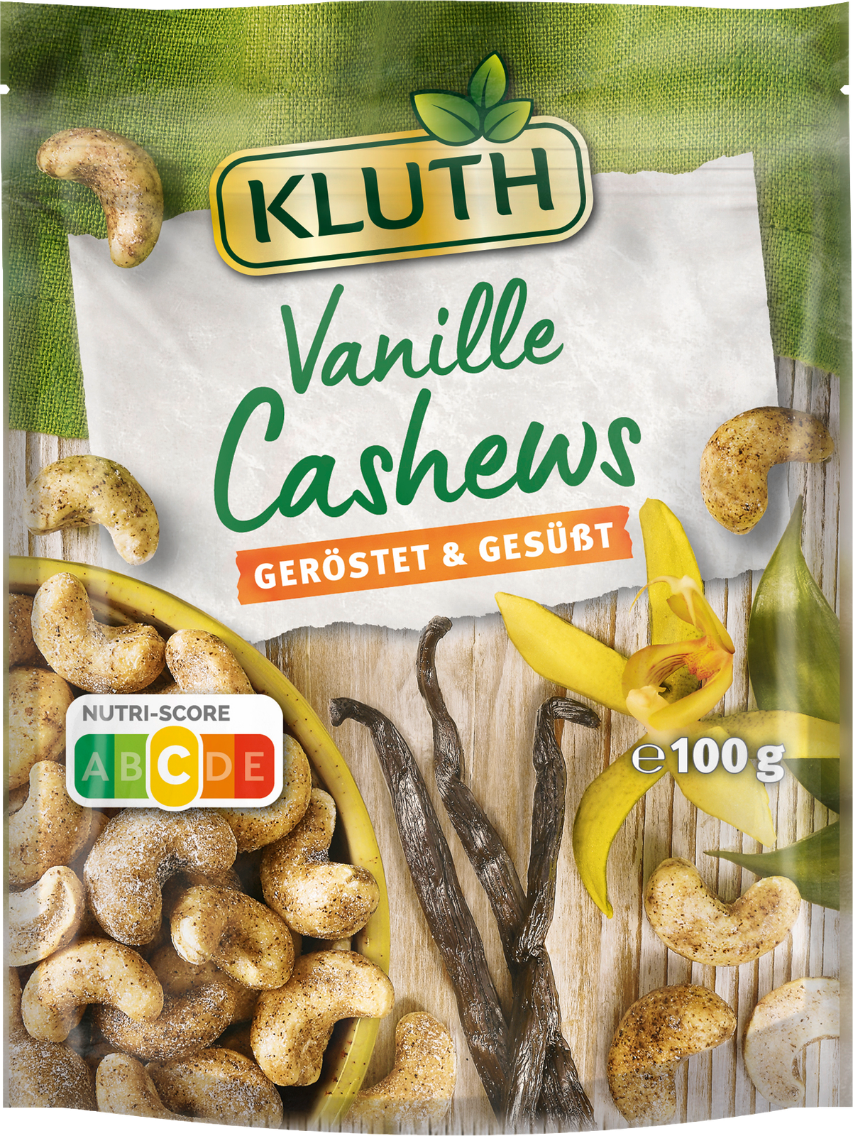 Kluth Vanille Cashews geröstet und gesalzen 100g