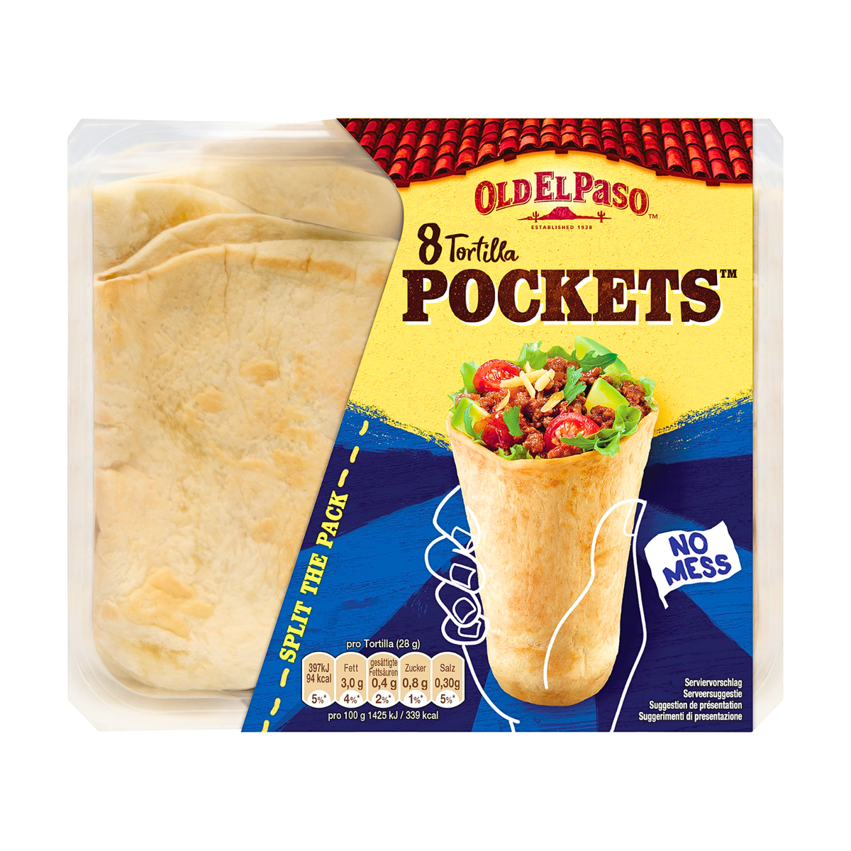 Old el Paso Tortilla Pockets 8ST 223g