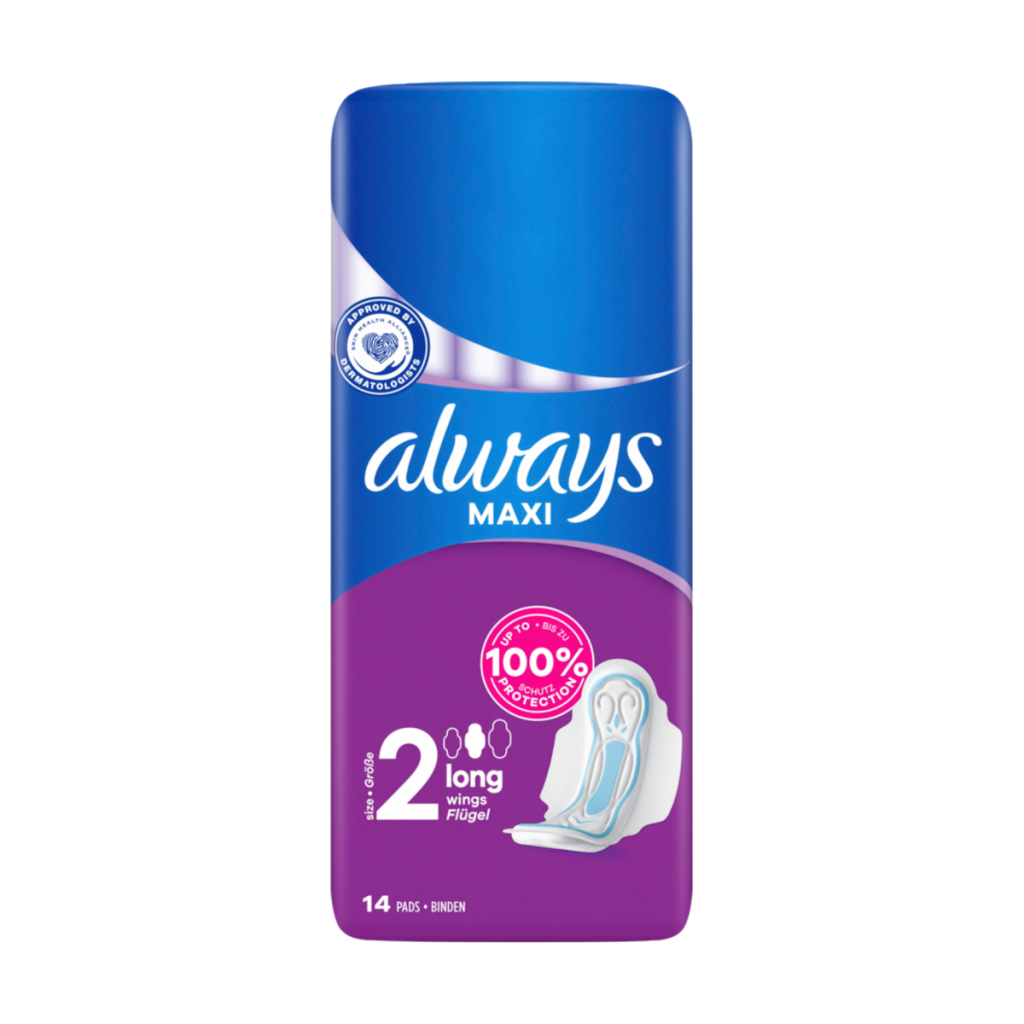 Always Maxi Long mit Flügeln Damenbinden 14ST