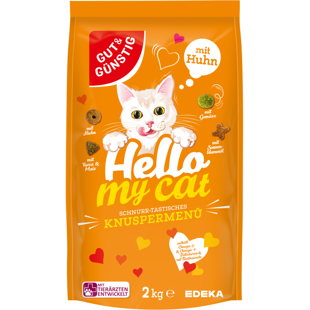 GUT&GÜNSTIG Knusper Menü mit Huhn für Katzen 2kg