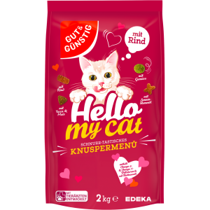 GUT&GÜNSTIG Knusper Menü mit Rind für Katzen 2kg