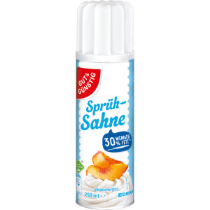 GUT&GÜNSTIG Sprühsahne 20% 250ml VLOG