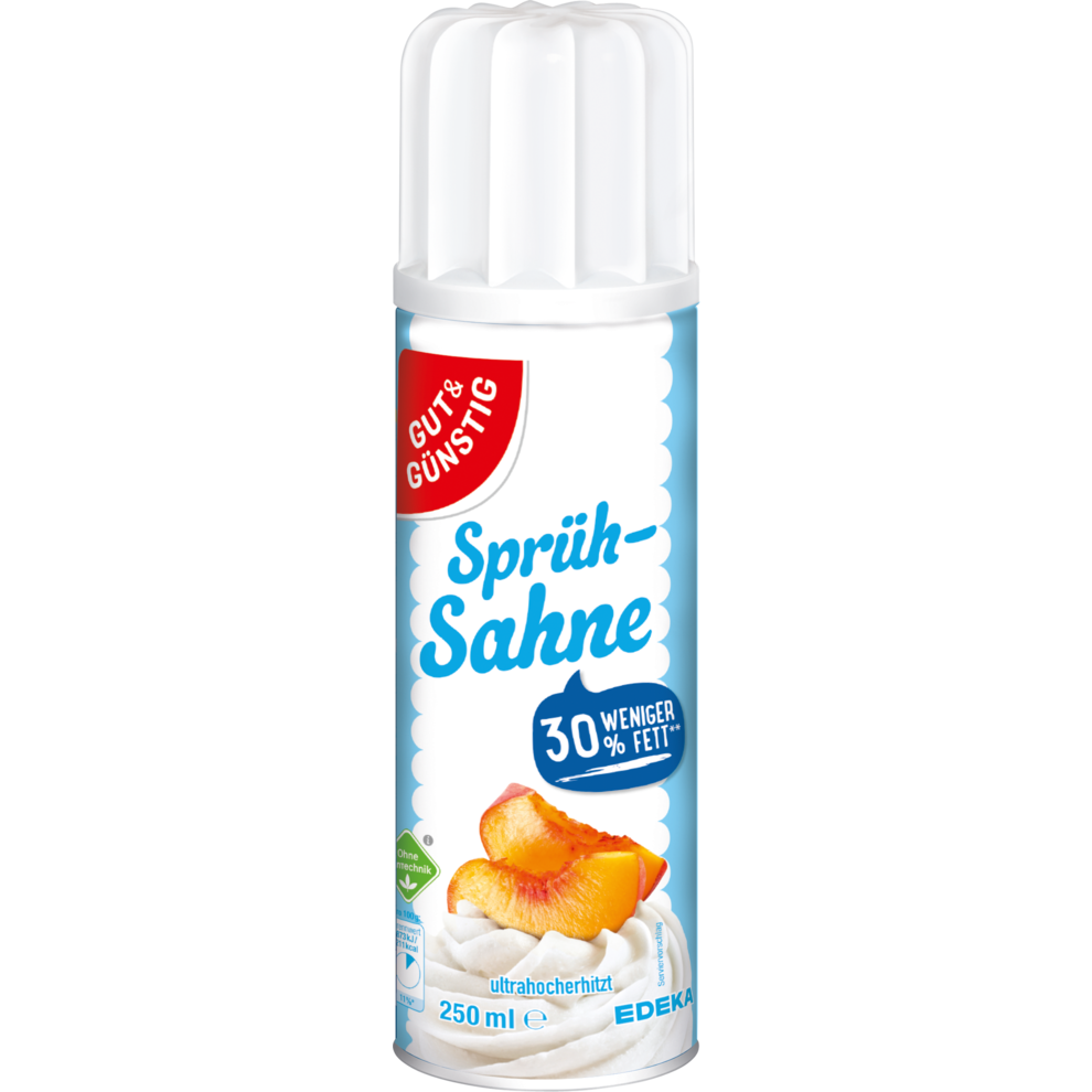 GUT&GÜNSTIG Sprühsahne 20% 250ml VLOG