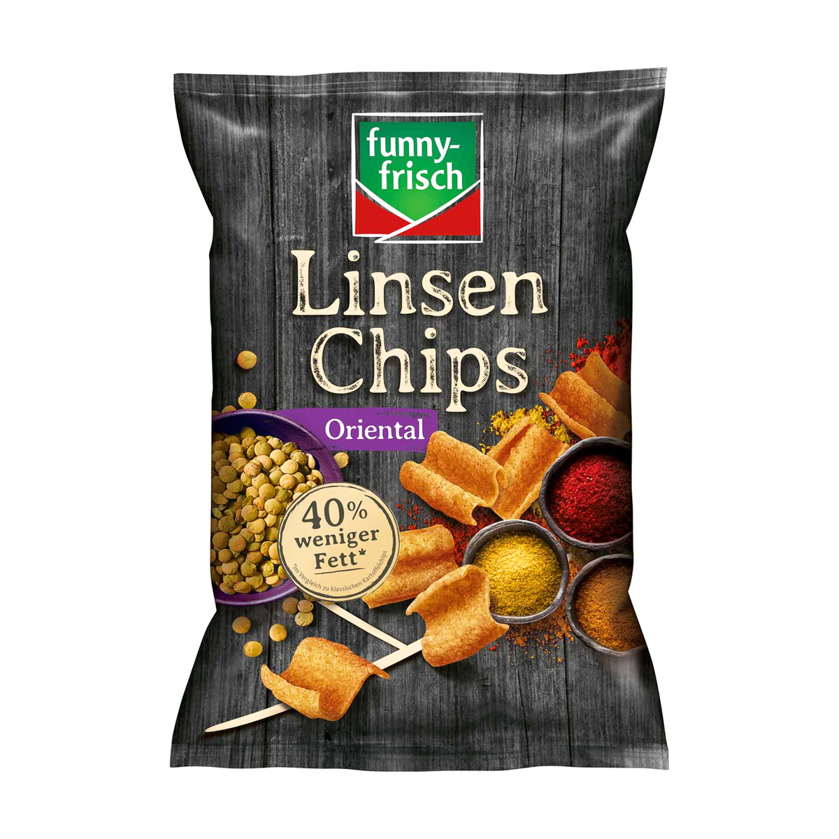 Funny-frisch Linsen Chips Oriental 90g