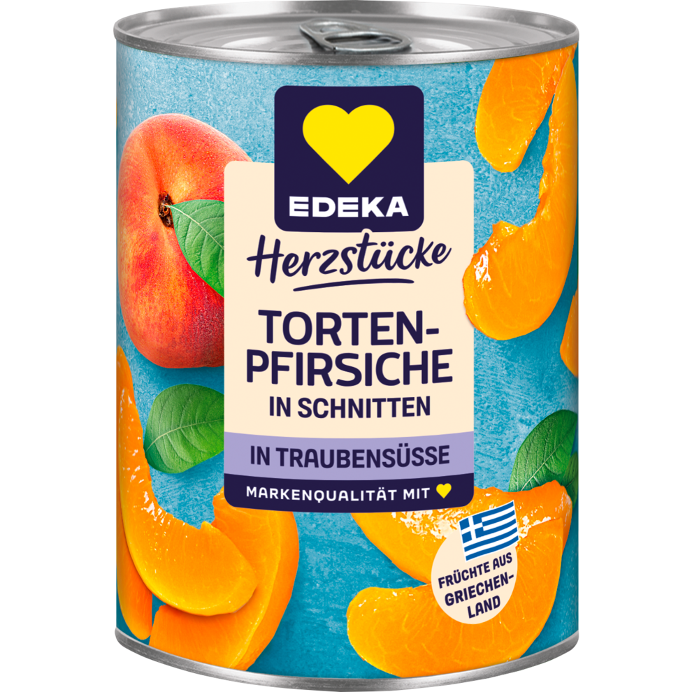 EDEKA Herzstücke Pfirsiche in Schnitten in Traubensüße 410g