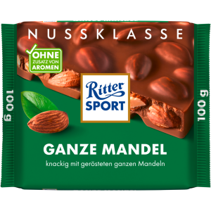 Ritter Sport Nuss Klasse Ganze Mandel Tafel 100g