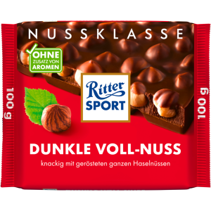 Ritter Sport Nuss Klasse Dunkle Voll-Nuss Tafel 100g