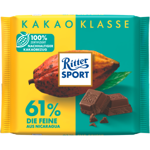 Ritter Sport 61%, нежный плитка 100g