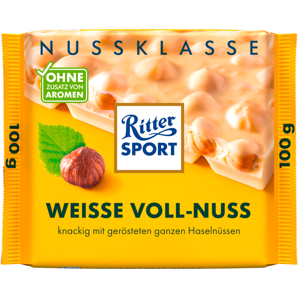 Ritter Sport Nuss Klasse Weisse Voll-Nuss Tafel 100g