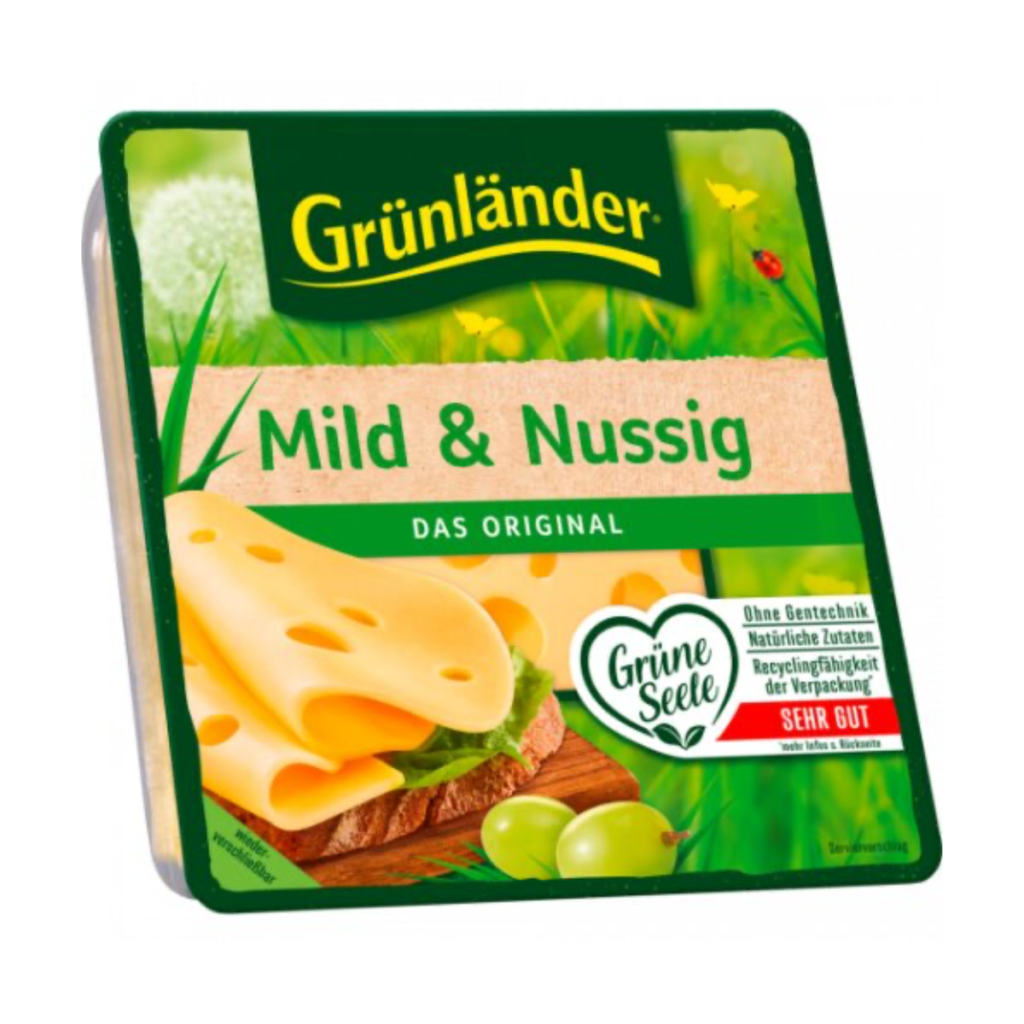 Grünländer Scheiben mild&nussig 48% Vollfettstufe 140g